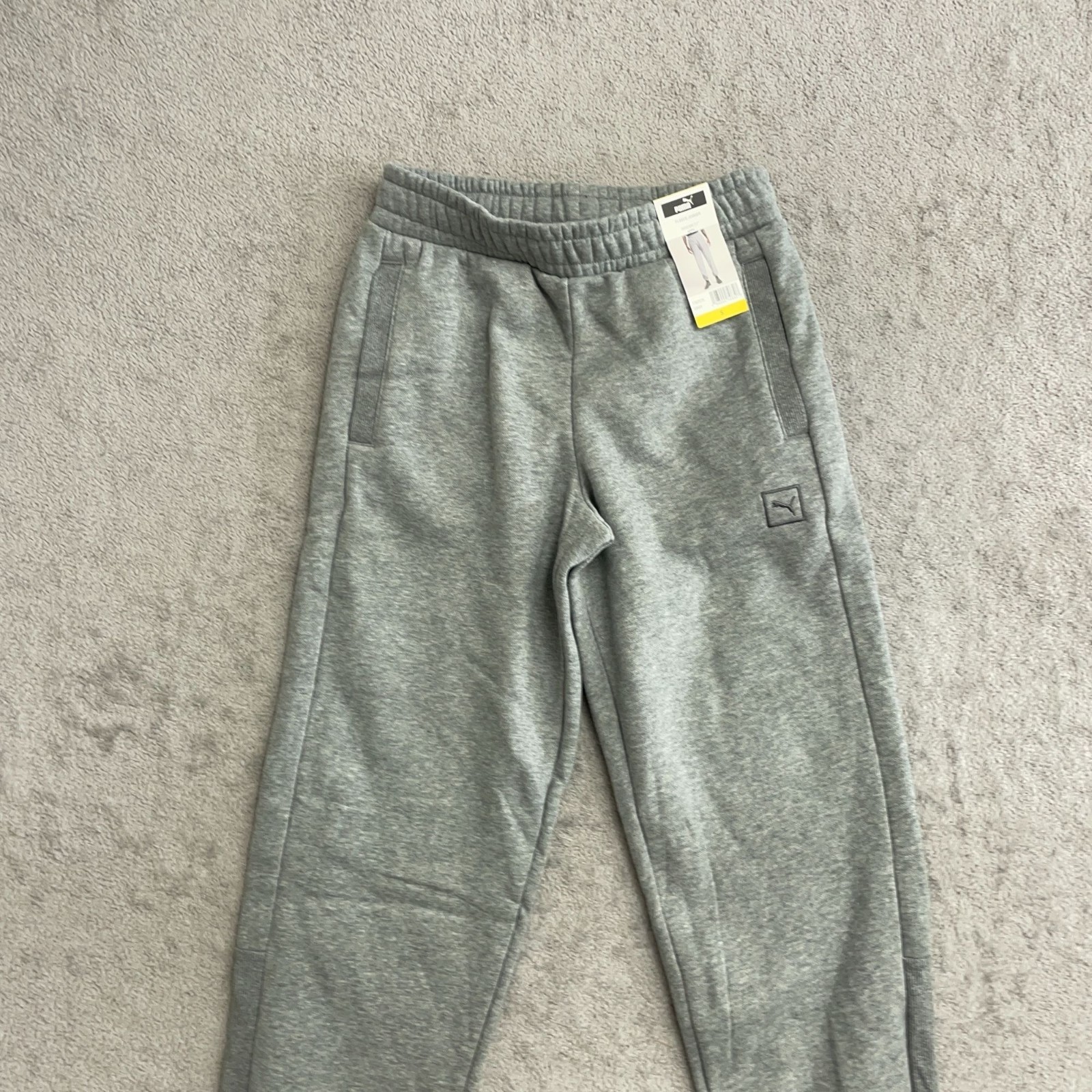 NEW Puma Men's S Fleece Jogger Sweatpants Gray Cotton Blend G1611 thumbnail 10
