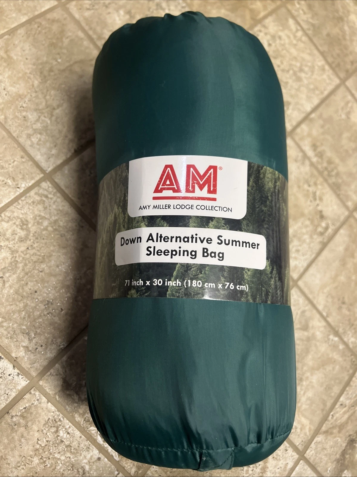 Amy Miller Lodge Collection Down Alternative Summer Sleeping Bag 71" x 30" NEW!