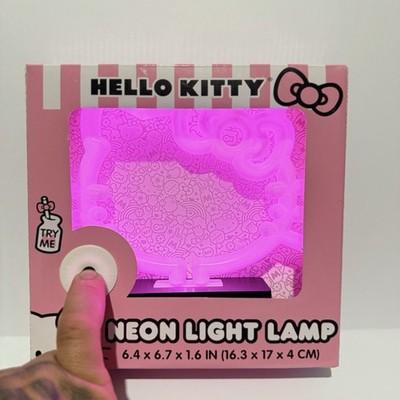 Hello Kitty Neon Night Light Lamp Pink LED Bedroom Decor Sanrio Collectible