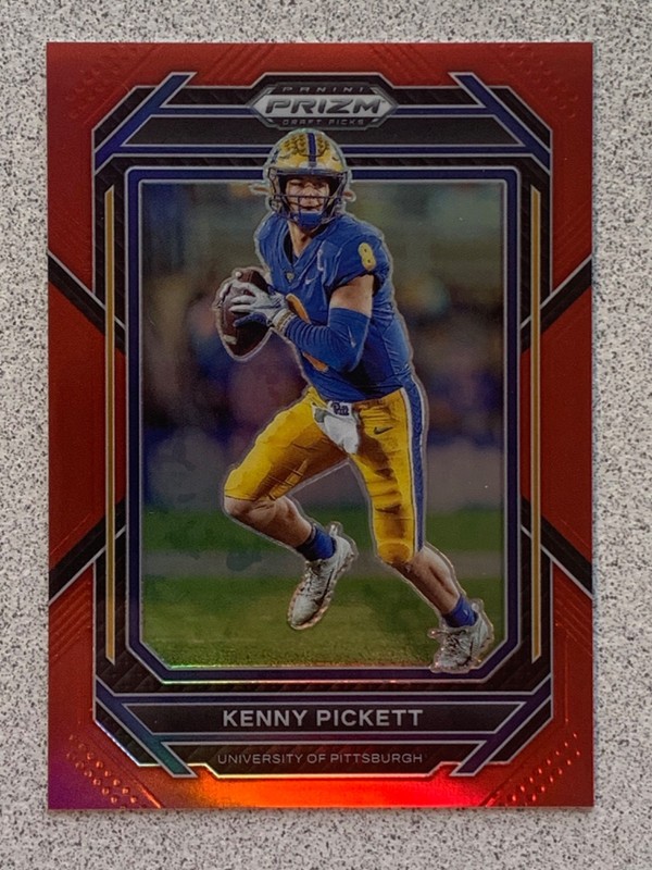KENNY PICKETT RED PRIZM /299 2023 PRIZM DRAFT PICKS #64 PITTSBURGH PANTHERS