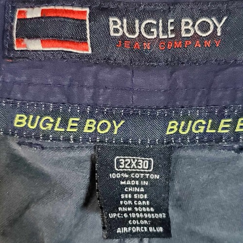 Vtg Bugle Boy Countdown Pants Mens 32 x 28 Navy Zip Off Shorts Cargo Pocket Y2K - Picture 13 of 15