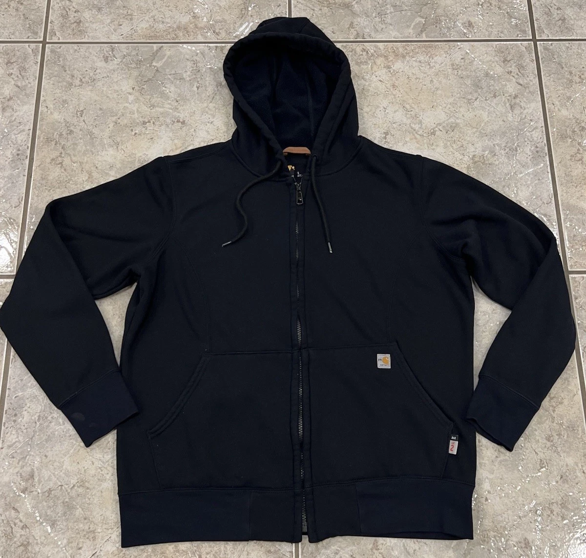 Carhartt FR Womens Large 12/14 Rain Defender Flame Resistant Zip Up Sweatshirt