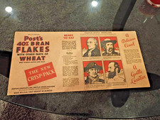 1930 Post Cereal Box Panel Famous Americans Paul Revere Sam Houston John Paul