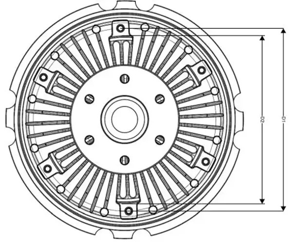 Für NRF NRF 49102 Clutch, radiator fan 49102 Fan clutch fits: IVECO EUROTECH M - Bild 2