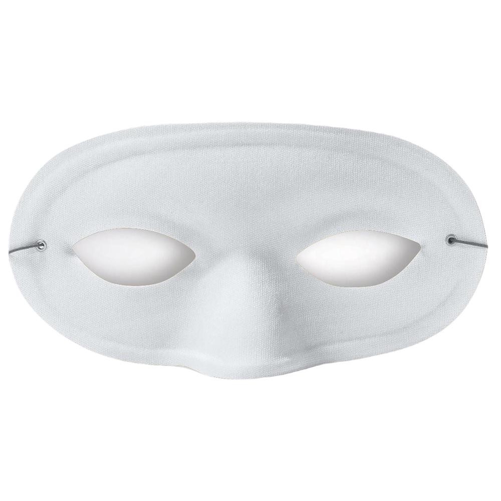 Satin Domino Mask (White) - Adult Size - Rubies