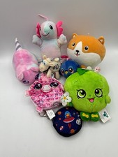 Lote Juguetes de Peluche Axolotl Shopkins Cookeez Huggzeez Corgi Aphmau Serta Squeezamals