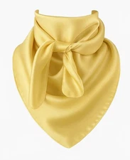 Light Yellow Wild Rag Large Scarf 23x23" Western Accessory Cowgirl or Cowboy