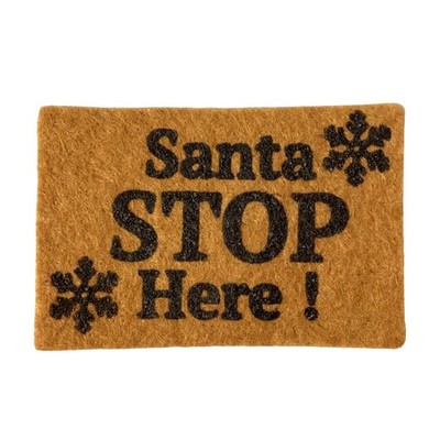 Puppenhaus Santa Stop Here braune Fußmatte (RUG108) - Miniaturen im Maßstab 1:12 |...