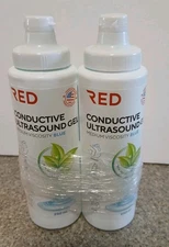 2X RED MULTI-DEVICE Conductive GEL,  Clear, Water Based, Hypoallergenic 250ml