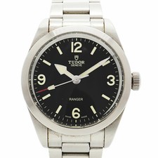 AUTENTICO OROLOGIO TUDOR RANGER 79950 QUADRANTE NERO AUTOMATICO ACCIAIO INOX UOMO F/S