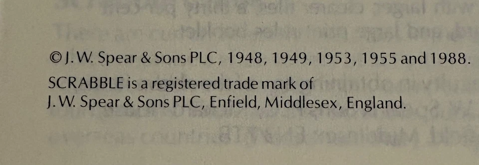 RARE 1988 Vintage Travel SCRABBLE Plastic Peg Tiles JW Spears & Son Padded Case - Image 4 of 4