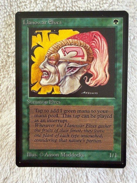 MTG 1993-Beta Limited Edition-Original-untouched-Llanowar Elves