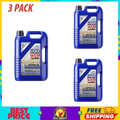 3-Pack Liqui Moly Leichtlauf High Tech 5W-40 Full Synthetic Oil 5L Fuel Save NIB