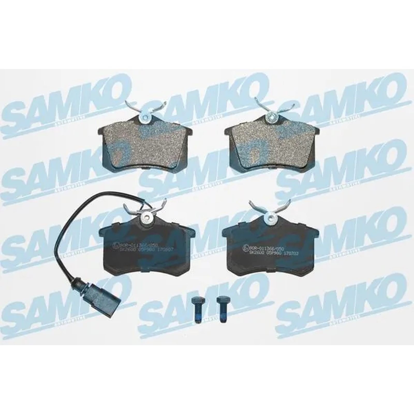 1x ORIGINAL® SAMKO 5SP980 Bremsbelagsatz, Scheibenbremse Hinten für VW SHARAN