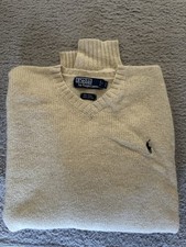 Polo Ralph Lauren Wool Blend V-Neck Sweater - Large