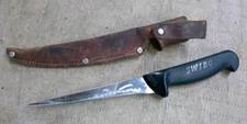 Swibo 6” Filet Boning Knife With Leather Sheath