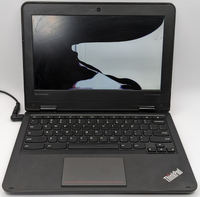 Lenovo ThinkPad 11e Chromebook 11.6'' Broken screen boots into powerwash