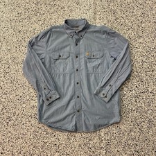 Vintage Carhartt Denim Button Down Shirt Size Large Workwear