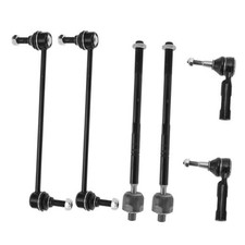 6 Pcs Front Suspension Kit Inner Outer Tie Rod Ends Sway Bar Link for Buick