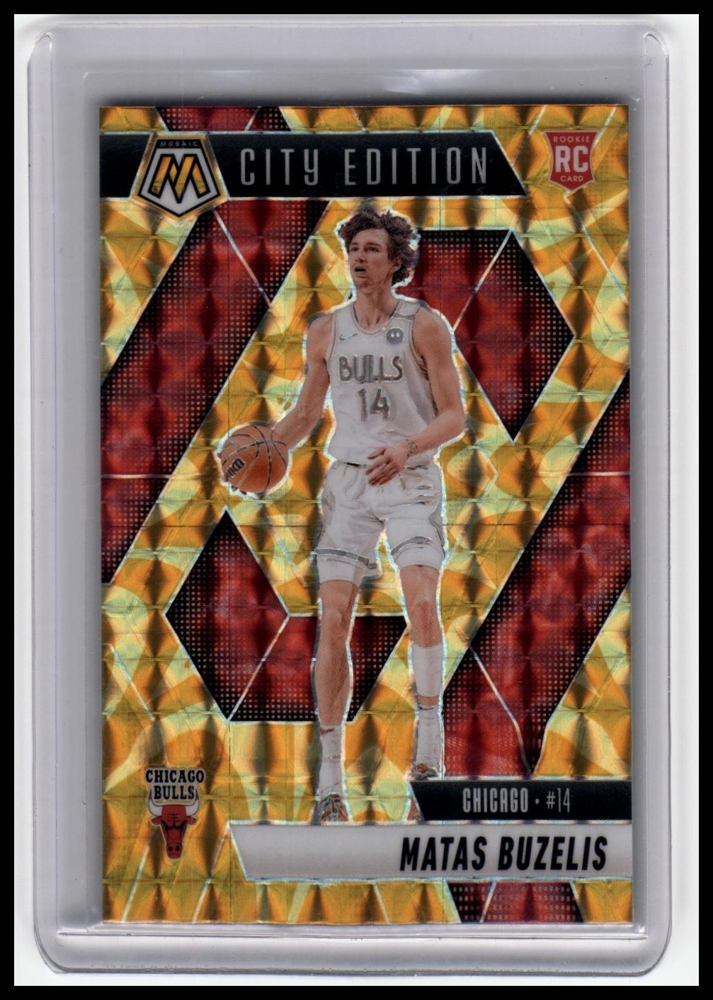 2024-25 Panini Mosaic #273 Matas Buzelis Reactive Yellow Mosaic