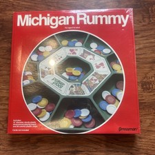 Vintage 1980 Pressman Michigan Rummy Board Game #5551 Made in USA Complete 
