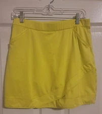 Peter Millar Tennis Skort Womens Med Neon Moisture Wicking Golf Sun Protection
