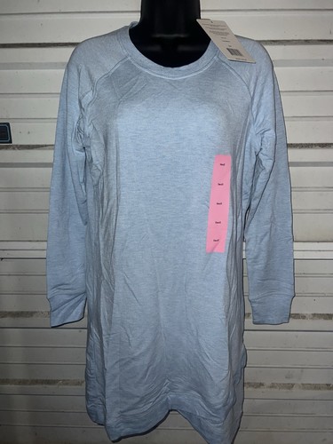 Active Life Dress Womens 2XL Blue Tunic Pullover Fleece XLong Sweatshirt NWT - Picture 1 of 2