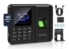 KUIIYER Biometric Time Clock Fingerprint & Password Employee Attendance System