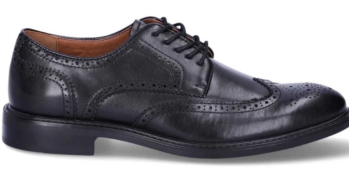 SAOLA Scarpe eleganti casual George Hampton Oxford nere da uomo taglia 10 nuove!