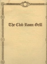 The Club Room Grill Menu The Mandarin Hotel Jakarta Indonesia 1980