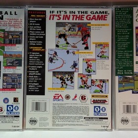 Sega Saturn EA Sports Lot of 3 CIB: Madden NFL 97, NHL 97, PGA Tour 97!