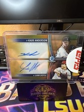2025 Bowman Draft  Dual Autographs Kade Anderson, Liam Doyle Gold Refractor /50 