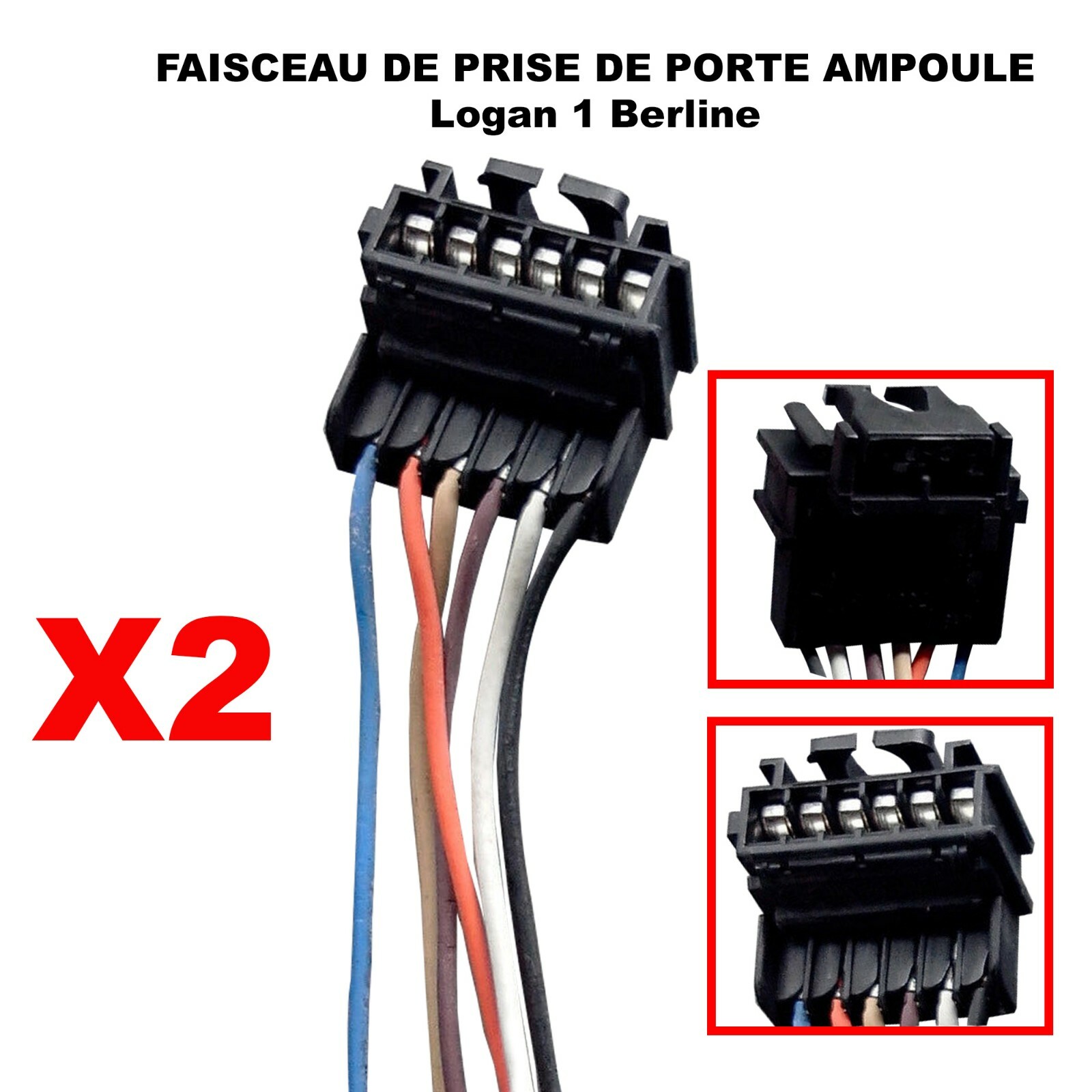 Kit Réparation Faisceau Platine Feu Arrière Pour Renault Clio 2 Phase 2 - Gauche Ou Droit