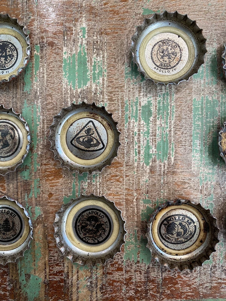 Set of 12 1971 Coca-Cola NASA Apollo Space Missions Used Bottle Caps NO 3, 9, 11 - Image 3 of 4