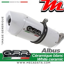 Échappement silencieux GPR ALBUS Aluminium blanc YAMAHA TRICKER 250 2008