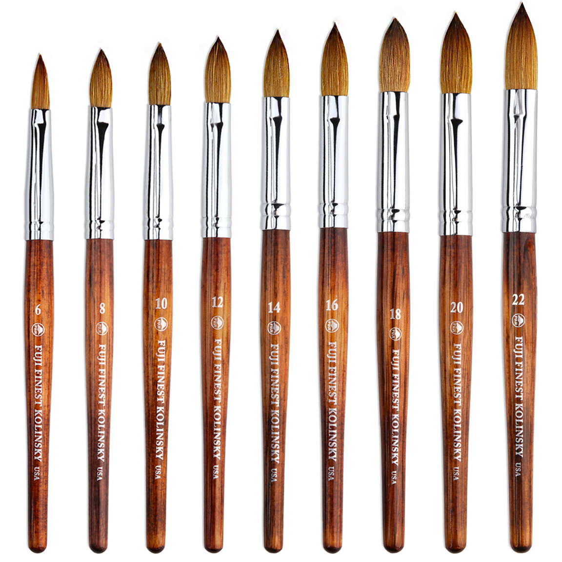 USA #1 Pure Kolinsky Hair Acrylic Crimped Nail Brush Manicure Powder