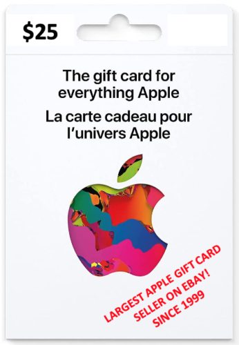 CANADIAN APPLE GIFT CARD CANADA CANADIAN ITUNES CARD MUSIC MOVIE APP STORE $25 - Afbeelding 1 van 1