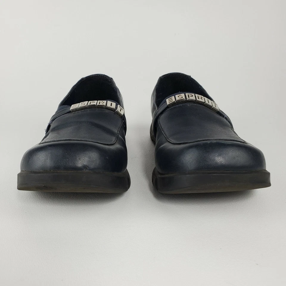 Мокасины Y2K Esprit для девочек 2,5 синие туфли для подготовки к школе Academia90s на блочном каблуке Nirvana - Изображение 3 из 4