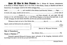 1890s WILLIAM BINGHAM ESTATE HARTFORD CONNECTICUT  DOCUMENT