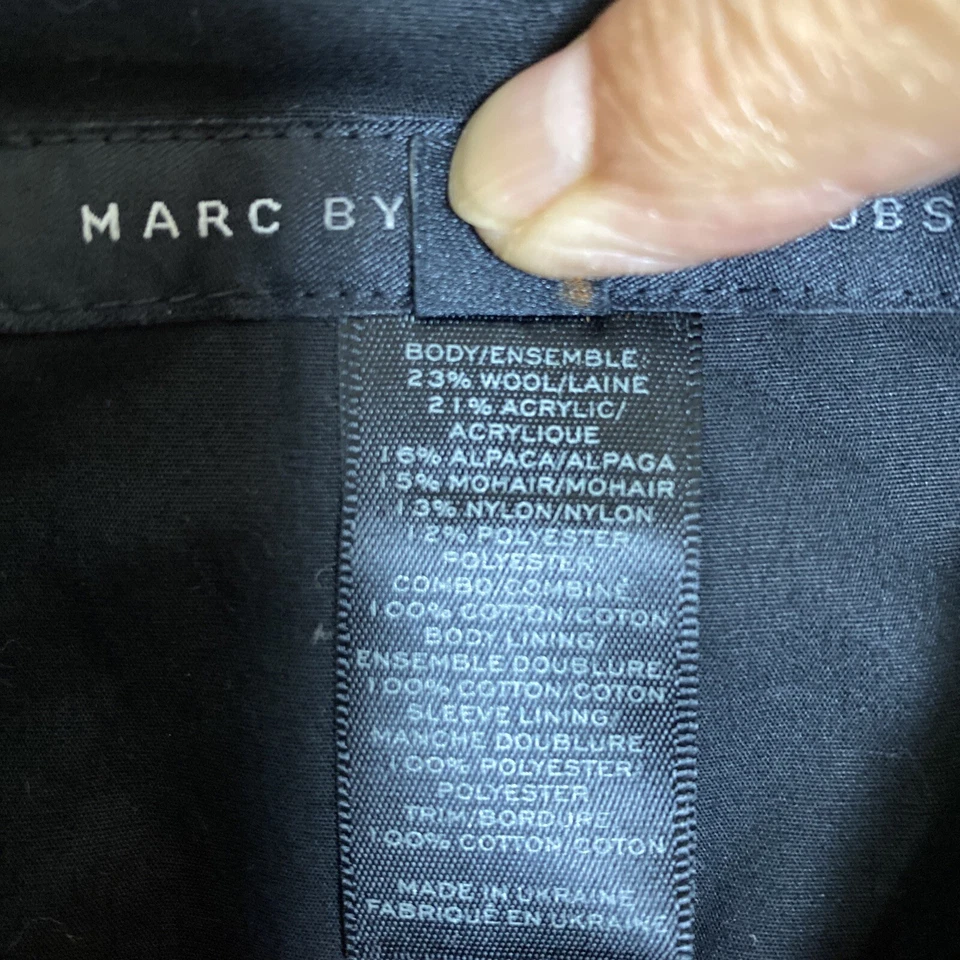 Blazer Mujer Lana Mezcla Alpaca L Gris Mohair Invierno Chaqueta Marc By Marc Jacob Foto 4 de 4