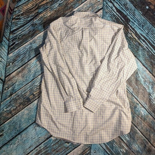 Lanesboro Size Large Men's Yellow Plaid Button Front Shirt - Picture 4 of 4