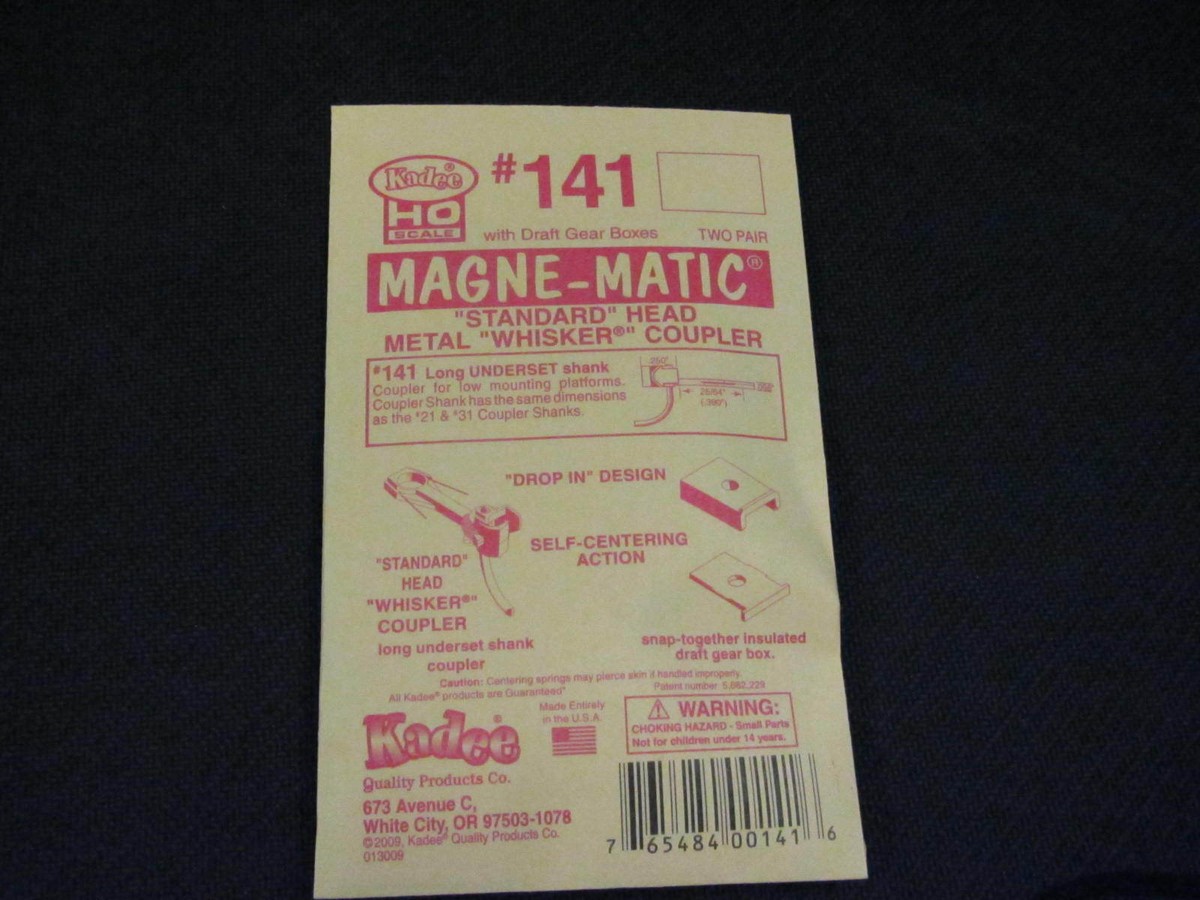 Kadee HO Scale Metal Knuckle Couplers - #141 Long Underset Kadee HO Scale Metal Knuckle Couplers - #141 Long Underset