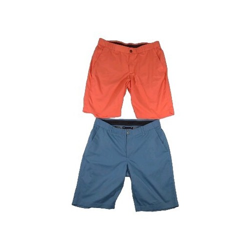 2 Lot Under Armour Golf Shorts Men's Sz36 Loose Heatgear Coral Orange +Blue Teal