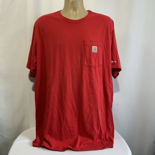 Carhartt Force T-Shirt Herren 2XLT Relaxed Fit Rot Kurzarm 104616 R67 2XL