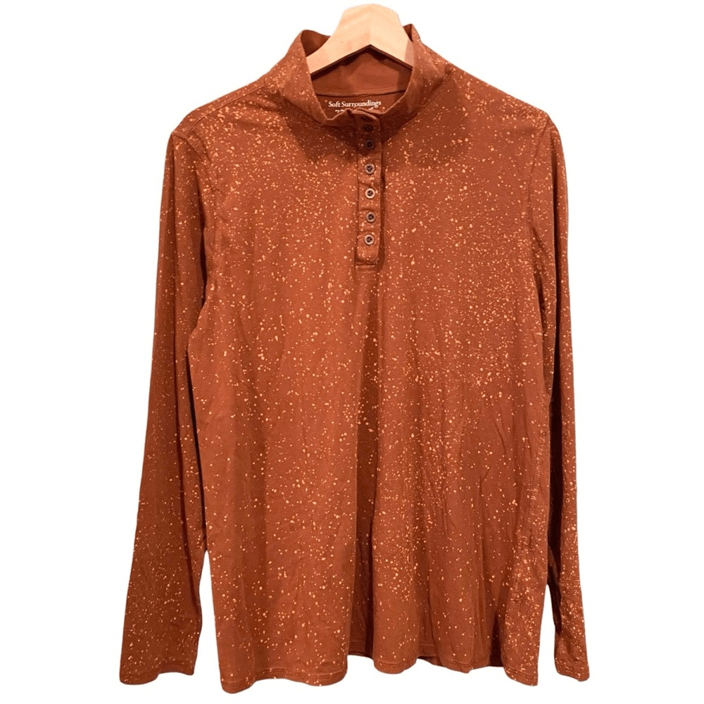 Soft Surrounding Half Button Collared/Turtleneck … - image 2