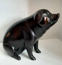 Pig Figurine Bronze Color 7" x 10" x 4 "