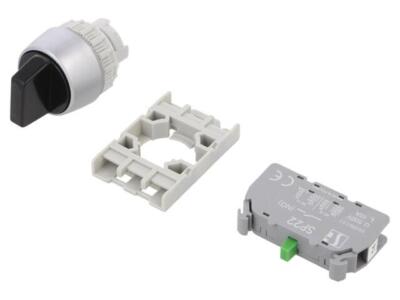 LOVATO LPCS130 Drehschalter – 3 Stellungen, 22 Mm, Schwarz, IP66, Ohne Beleuchtung, Platinum-Serie
