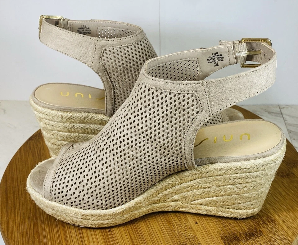 Unisa Womens Shoes Wedge Taupe Heel Espadrille Size 7.5M - Image 4 of 4