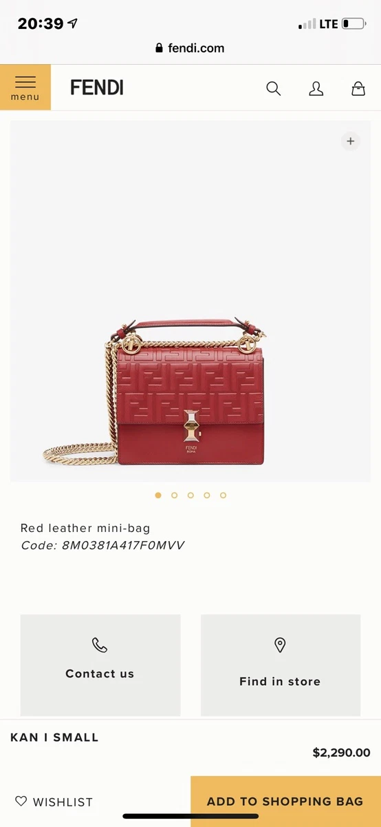 Fendi kan deals small bag
