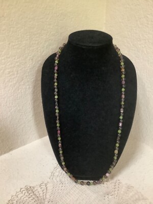 Barse Tigerauge Turmalin AMETHYST PERIDOT HALSKETTE 33'' Sterlingsilber